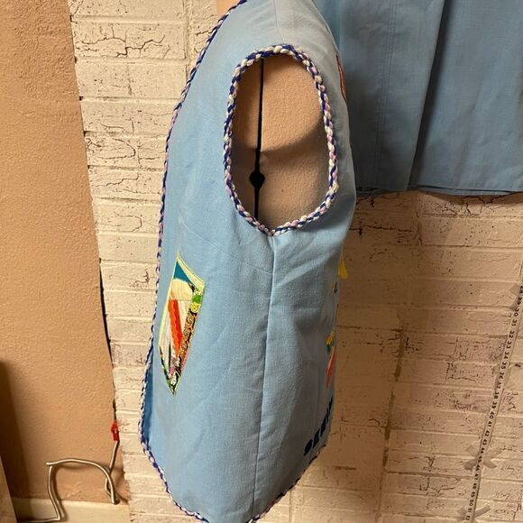 Vintage Original for Solange Patchwork Quilt Vintage 80's Vest Skirt Set Medium - Picture 11 of 16